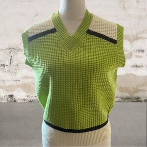 Marni Uniqlo Lime and White Sweater Vest Size Medium